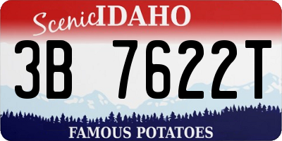 ID license plate 3B7622T