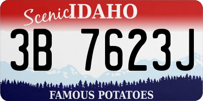 ID license plate 3B7623J