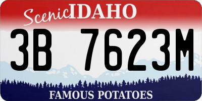 ID license plate 3B7623M