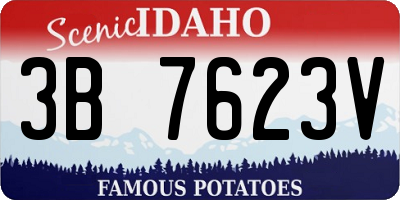 ID license plate 3B7623V