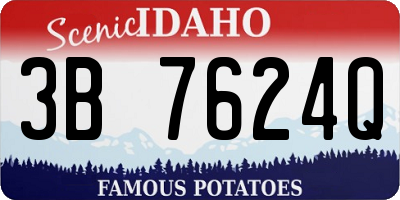 ID license plate 3B7624Q