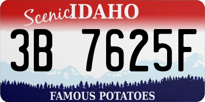 ID license plate 3B7625F