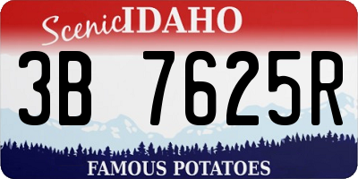 ID license plate 3B7625R