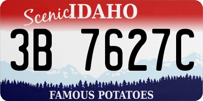 ID license plate 3B7627C