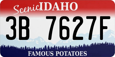 ID license plate 3B7627F