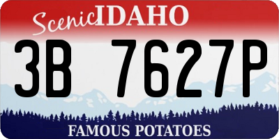 ID license plate 3B7627P