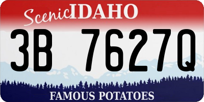 ID license plate 3B7627Q