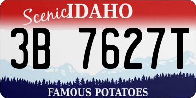 ID license plate 3B7627T