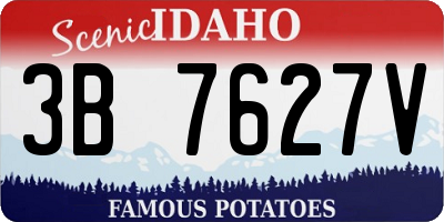 ID license plate 3B7627V