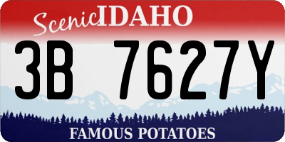 ID license plate 3B7627Y