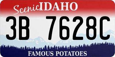 ID license plate 3B7628C