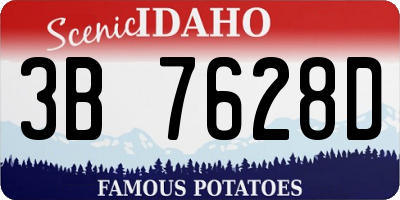 ID license plate 3B7628D