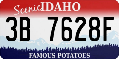 ID license plate 3B7628F