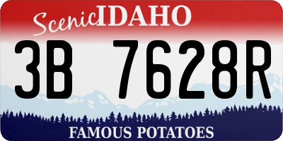 ID license plate 3B7628R