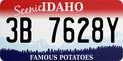 ID license plate 3B7628Y