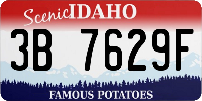 ID license plate 3B7629F