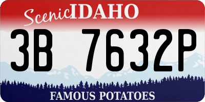 ID license plate 3B7632P