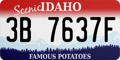 ID license plate 3B7637F