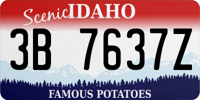 ID license plate 3B7637Z