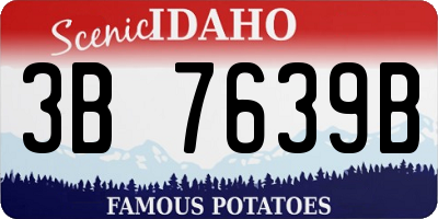 ID license plate 3B7639B