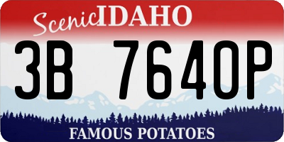 ID license plate 3B7640P