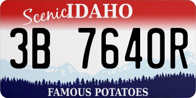 ID license plate 3B7640R