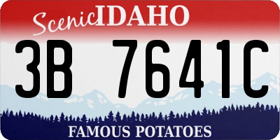 ID license plate 3B7641C