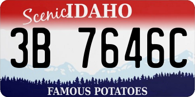 ID license plate 3B7646C