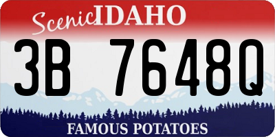 ID license plate 3B7648Q