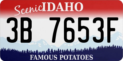 ID license plate 3B7653F