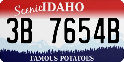 ID license plate 3B7654B