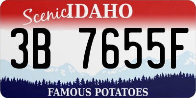ID license plate 3B7655F