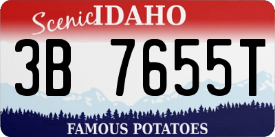 ID license plate 3B7655T