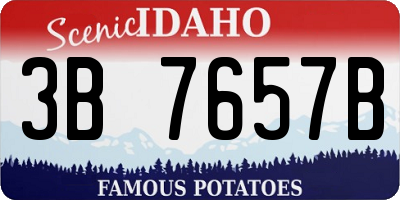 ID license plate 3B7657B