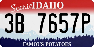 ID license plate 3B7657P