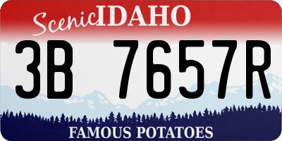 ID license plate 3B7657R