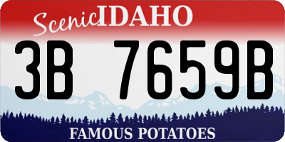 ID license plate 3B7659B