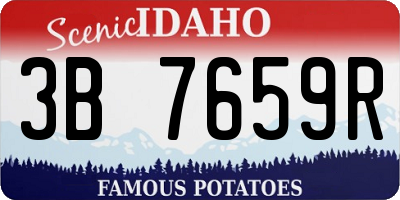 ID license plate 3B7659R