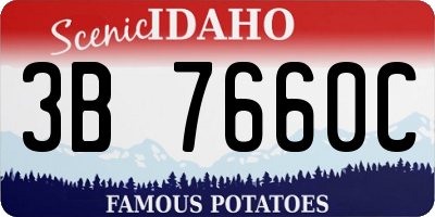 ID license plate 3B7660C