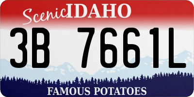 ID license plate 3B7661L