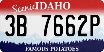 ID license plate 3B7662P