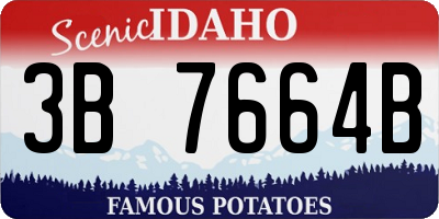 ID license plate 3B7664B