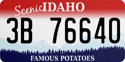 ID license plate 3B7664O