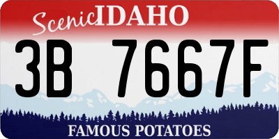 ID license plate 3B7667F