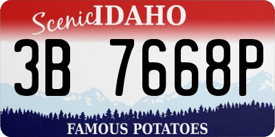 ID license plate 3B7668P
