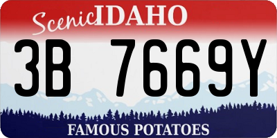 ID license plate 3B7669Y
