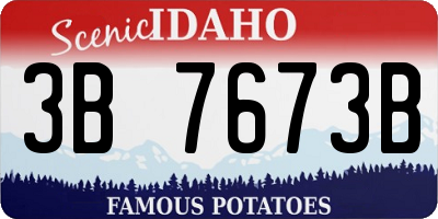 ID license plate 3B7673B