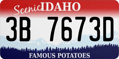 ID license plate 3B7673D