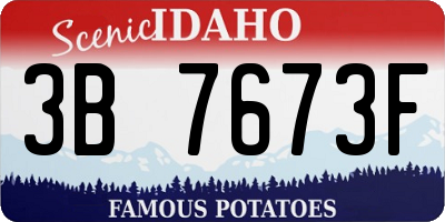 ID license plate 3B7673F
