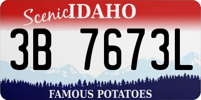 ID license plate 3B7673L